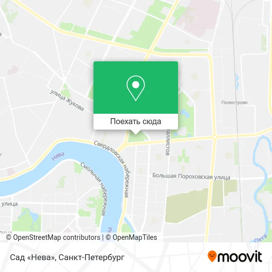 Карта Сад «Нева»