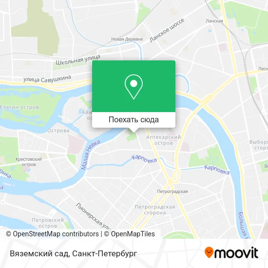 Карта Вяземский сад