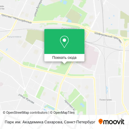 Карта Парк им. Академика Сахарова
