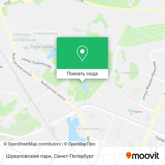 Карта Шуваловский парк