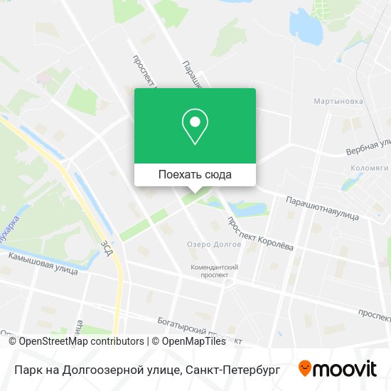 Карта Парк на Долгоозерной улице