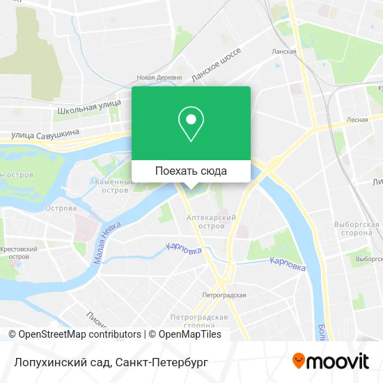 Карта Лопухинский сад