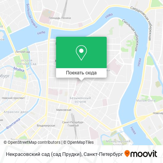 Карта Некрасовский сад (сад Прудки)