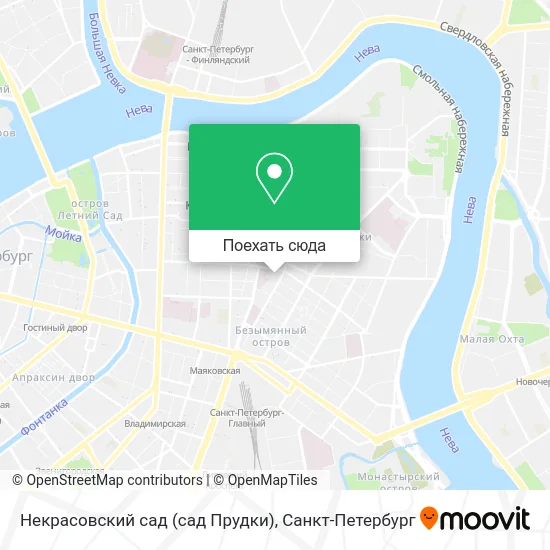 Карта Некрасовский сад (сад Прудки)