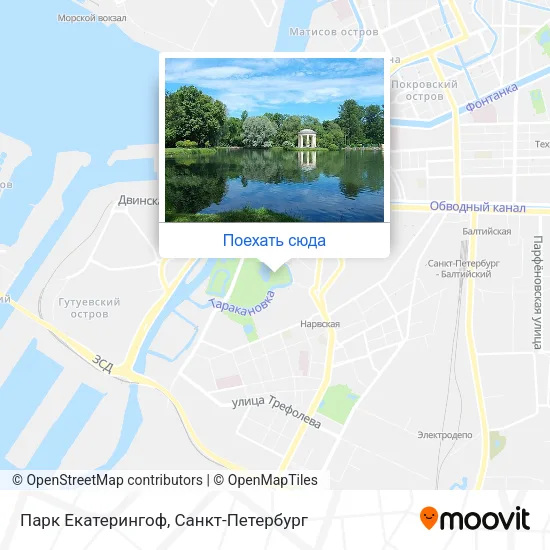 Карта Парк Екатерингоф