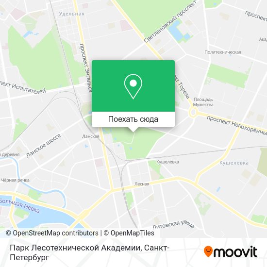 Карта Парк Лесотехнической Академии