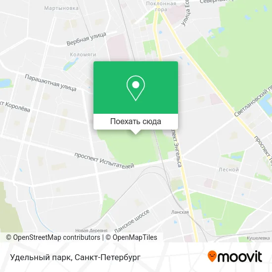 Карта Удельный парк