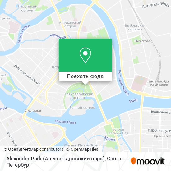Карта Alexander Park (Александровский парк)