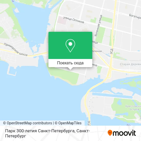 Карта Парк 300-летия Санкт-Петербурга