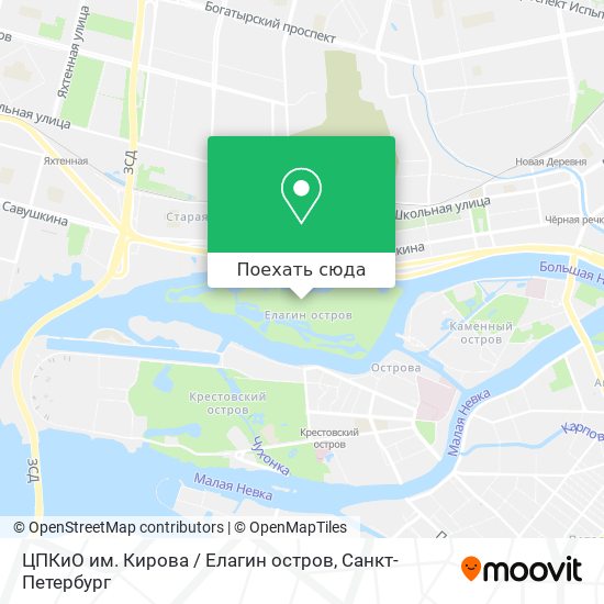 Карта ЦПКиО им. Кирова / Елагин остров