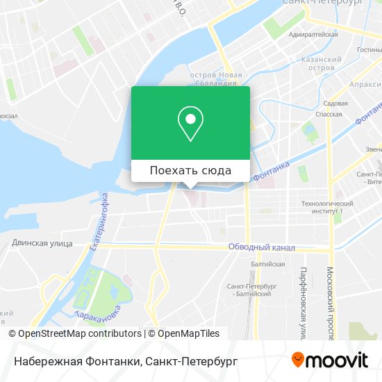 Карта Набережная Фонтанки