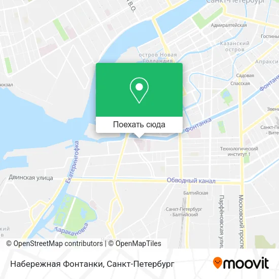 Карта Набережная Фонтанки