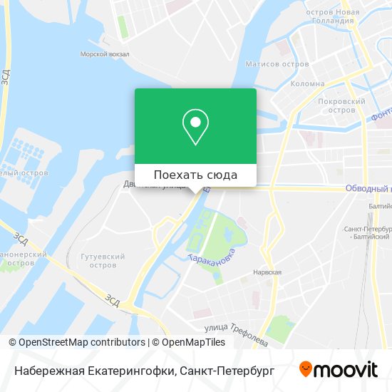 Карта Набережная Екатерингофки