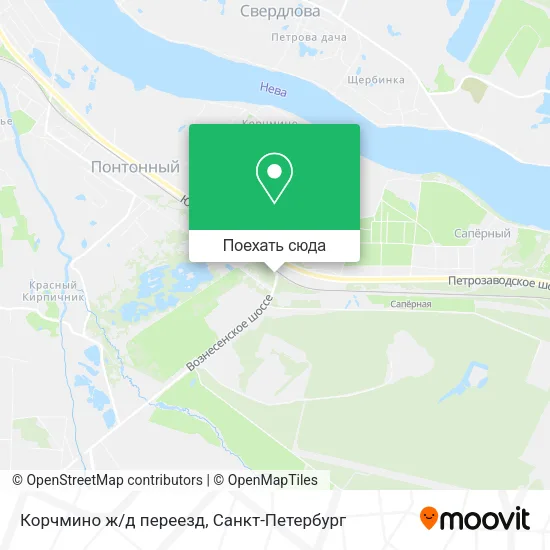 Карта Корчмино ж/д переезд