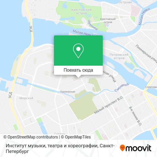 Карта Институт музыки, театра и хореографии