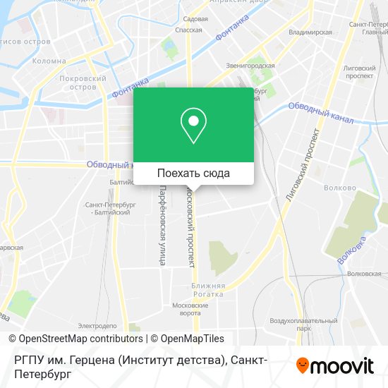 Карта РГПУ им. Герцена (Институт детства)