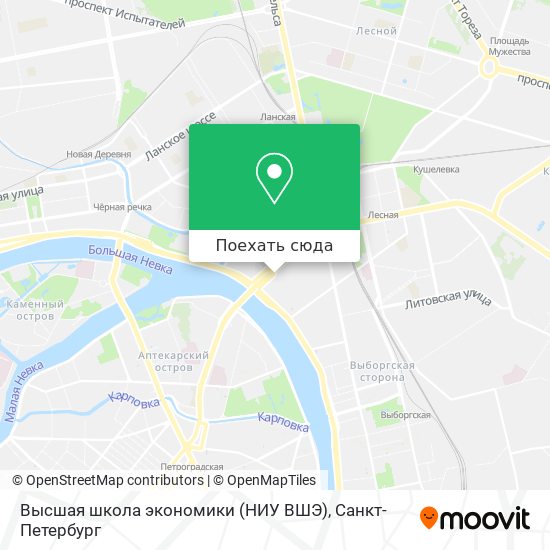 Карта Высшая школа экономики (НИУ ВШЭ)