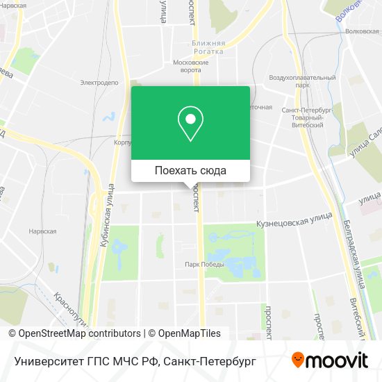 Карта Университет ГПС МЧС РФ