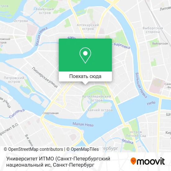 Карта Университет ИТМО