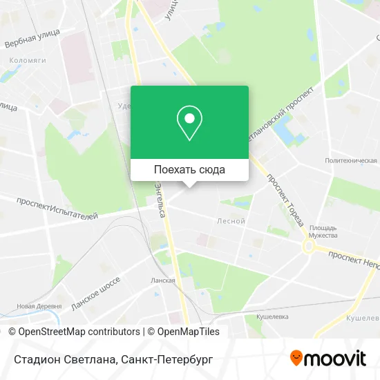 Карта Стадион  Светлана
