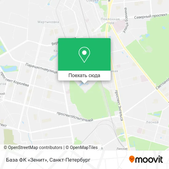 Карта База ФК «Зенит»