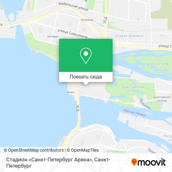 Карта Стадион «Санкт-Петербург Арена»
