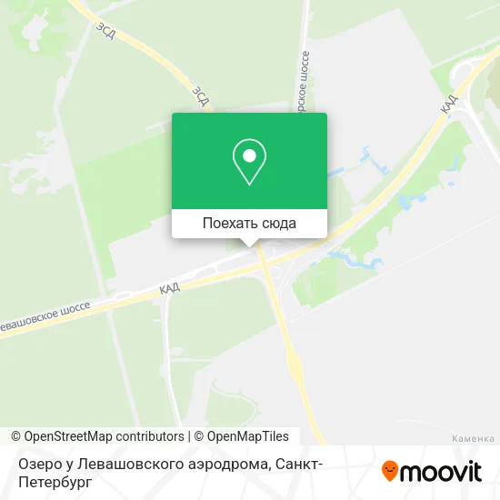 Карта Озеро у Левашовского аэродрома