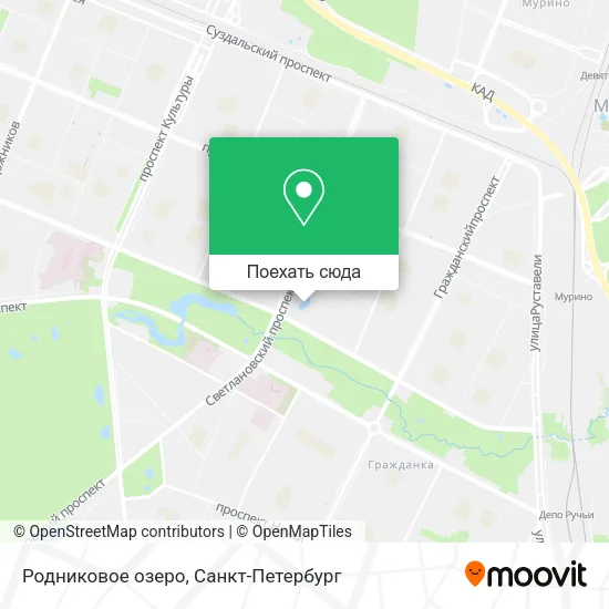 Карта Родниковое озеро