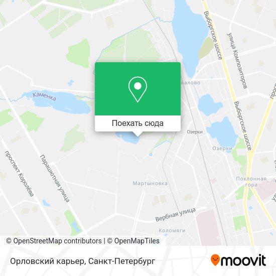 Карта Орловский карьер