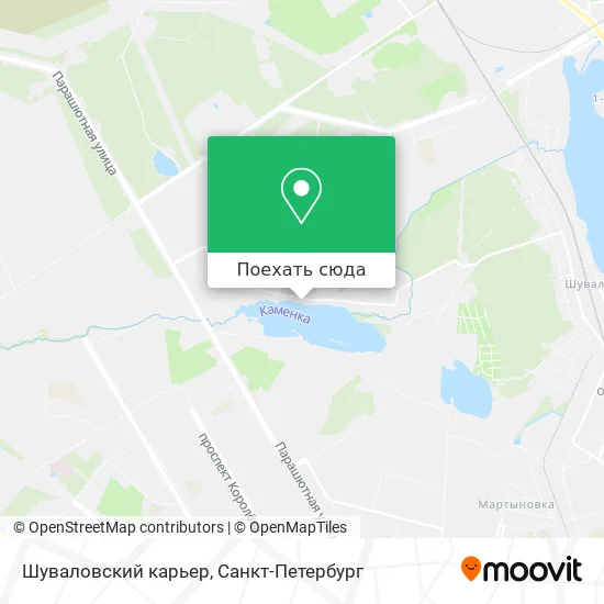 Карта Шуваловский карьер