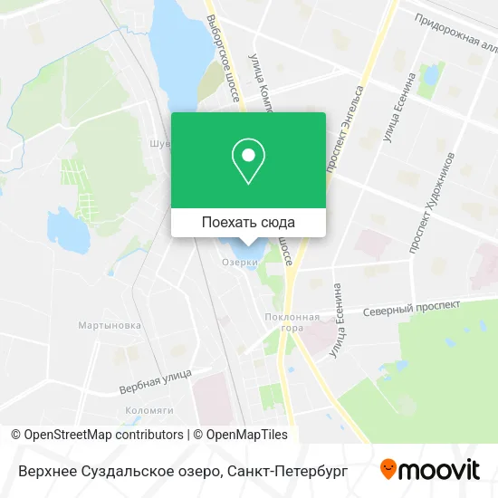 Карта Верхнее Суздальское озеро