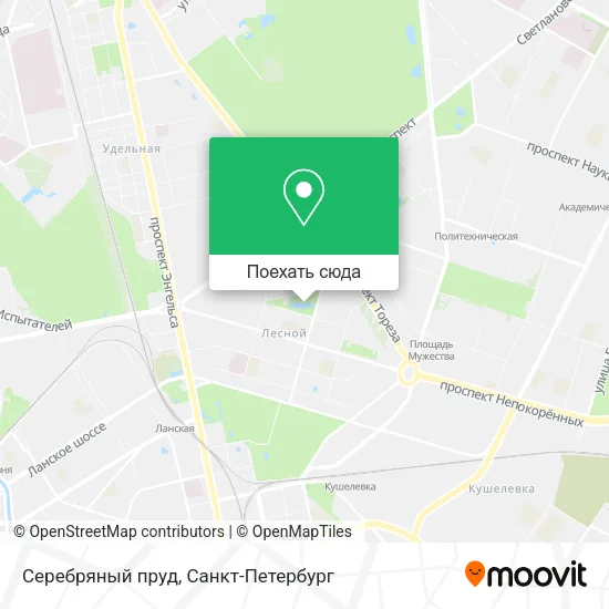 Карта Серебряный пруд