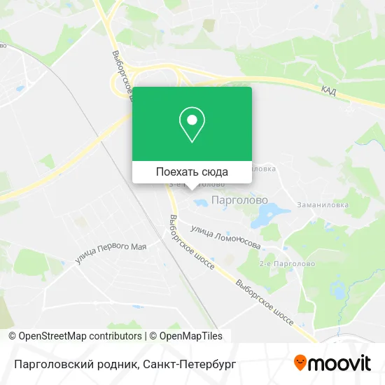 Карта Парголовский родник