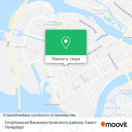 Карта Спортшкола Василеостровского района