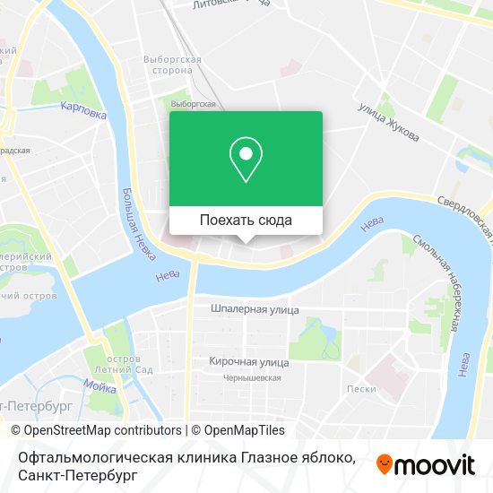 Карта Офтальмологическая клиника  Глазное яблоко