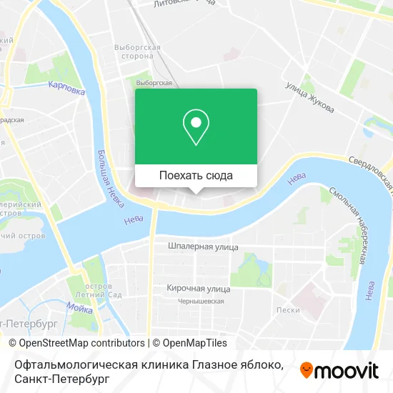 Карта Офтальмологическая клиника  Глазное яблоко