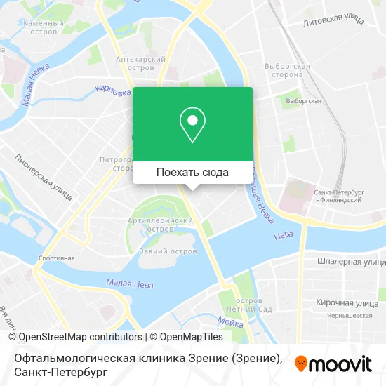 Карта Офтальмологическая клиника Зрение