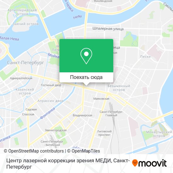 Карта Центр лазерной коррекции зрения МЕДИ