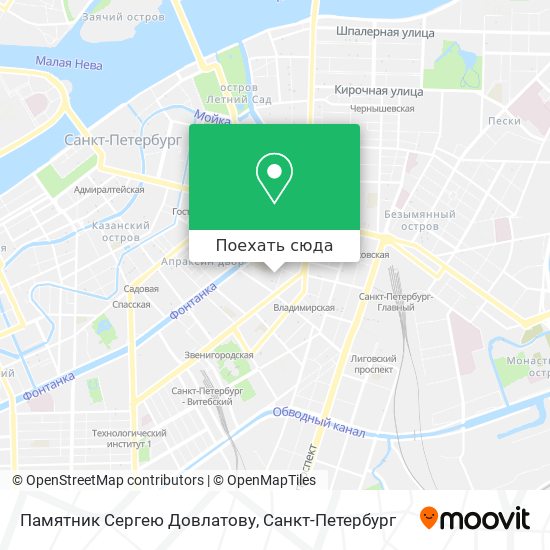 Карта Памятник Сергею Довлатову