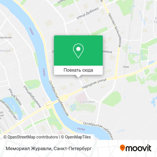 Карта Мемориал Журавли