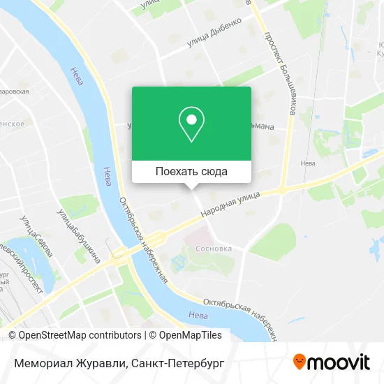 Карта Мемориал Журавли