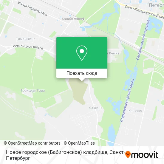 Карта Новое городское (Бабигонское) кладбище