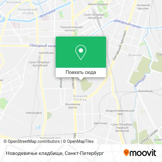 Карта Новодевичье кладбище