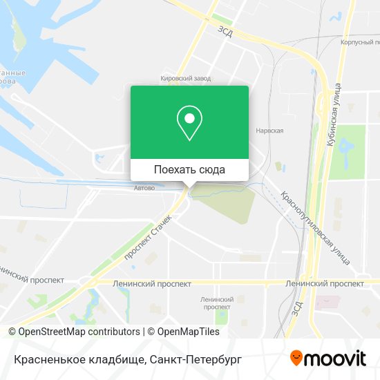 Карта Красненькое кладбище