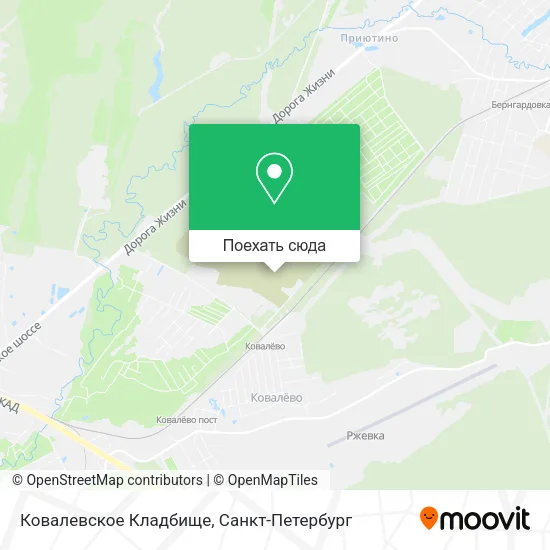 Карта Ковалевское Кладбище
