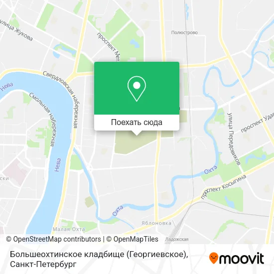 Карта Большеохтинское кладбище (Георгиевское)