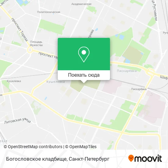 Карта Богословское кладбище