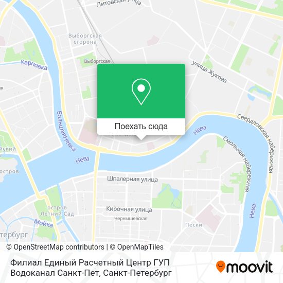 Карта Филиал Единый Расчетный Центр ГУП  Водоканал Санкт-Пет