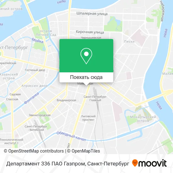 Карта Департамент 336 ПАО Газпром
