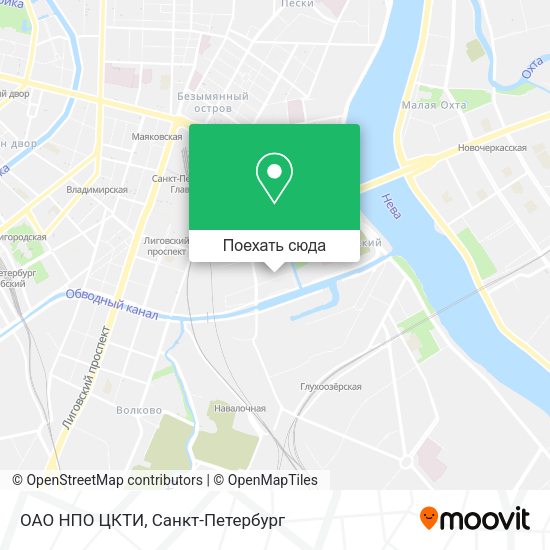 Карта ОАО  НПО ЦКТИ